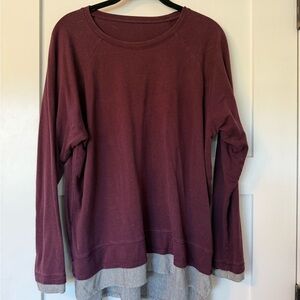 Emi Jay Burgundy and Gray Sweatshirt